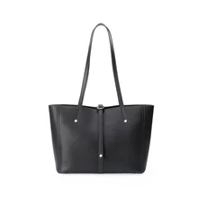 Fashion New women leather handbags simple and leisure luxury handbag women bags designer belt decoration luggage tag