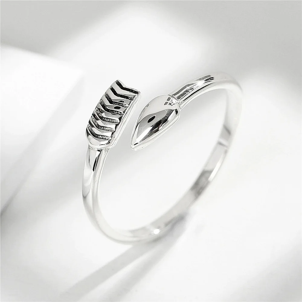 arrow open ring 100% Sterling 925 silver Jewelry Vintage Adjustable rings for women gift