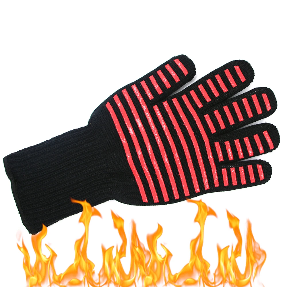 Extreme Heat Resistant Silicone Kitchen Barbecue Oven Glove Cooking BBQ Grill Glove Oven Mitt Baking Glove Kitchen Accessories