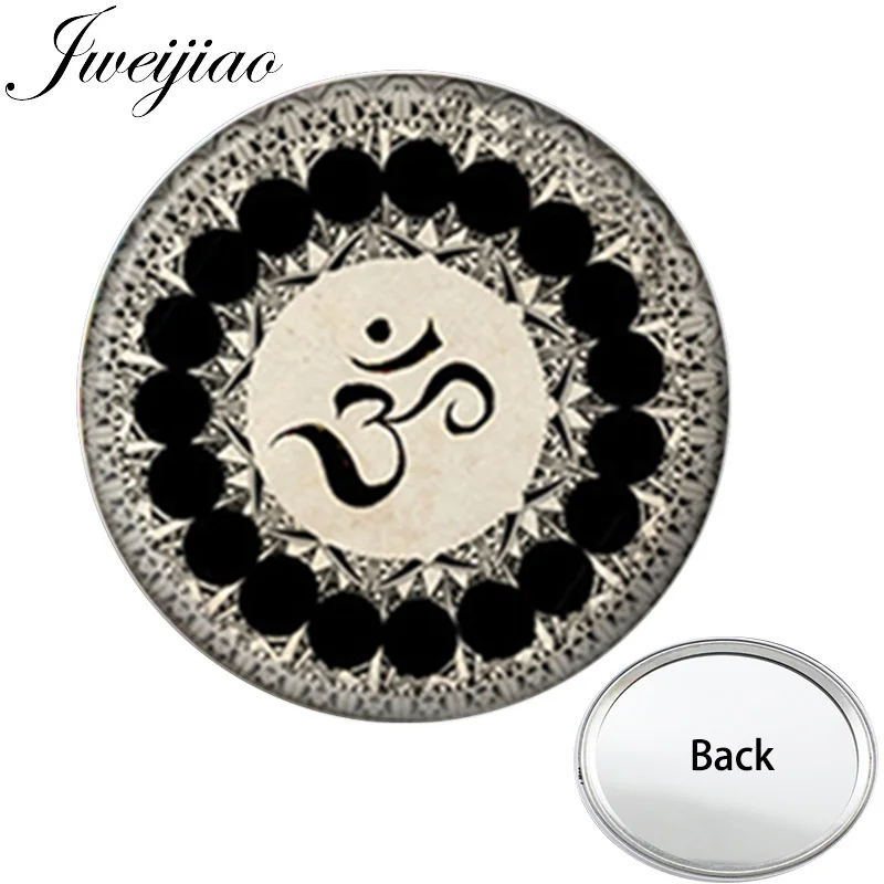 JWEIJIAO Мандала символ йоги логотип фото одностороннее карманное зеркало гладкое компактное портативное простое плоское косметическое зеркало - Цвет: d511