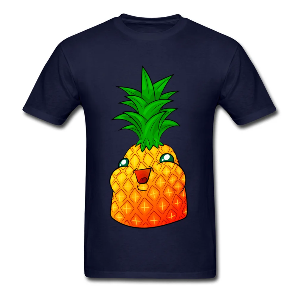 Pineapple Chunk Men Dominant Tops T Shirt O Neck NEW YEAR DAY 100% Cotton Fabric T Shirts Custom Short Sleeve Tee-Shirts Pineapple Chunk navy