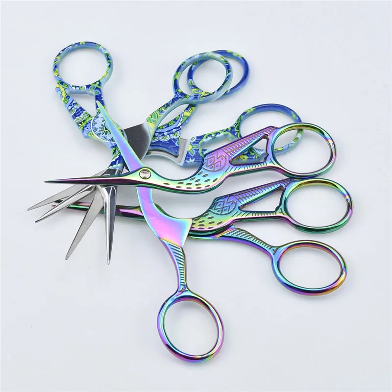 Looen Embroidery Scissor Crane Shaped Cross Stitch Tailor Scissor Retro European Sewing Handicraft DIY Home Tool Accessories (9)