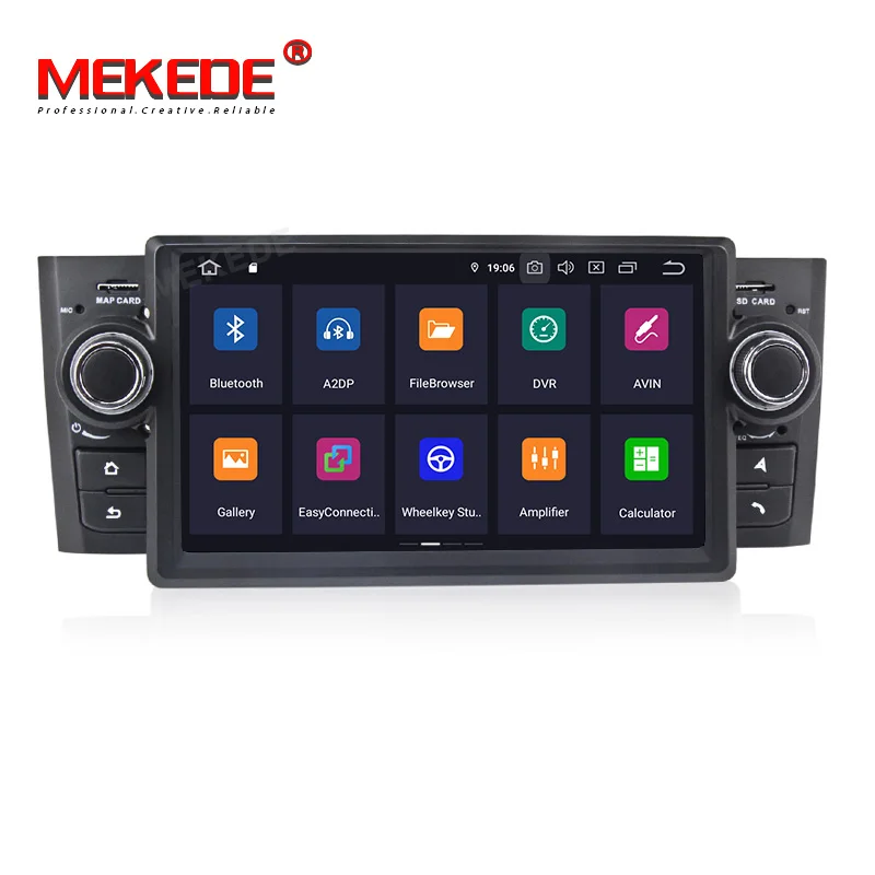 MEKEDE Android 9,0 четырехъядерный Автомобильный DVD Радио стерео плеер для Fiat/Grande/Punto/Linea 2007-2012 Мультимедиа gps Navi RDS Wifi FM