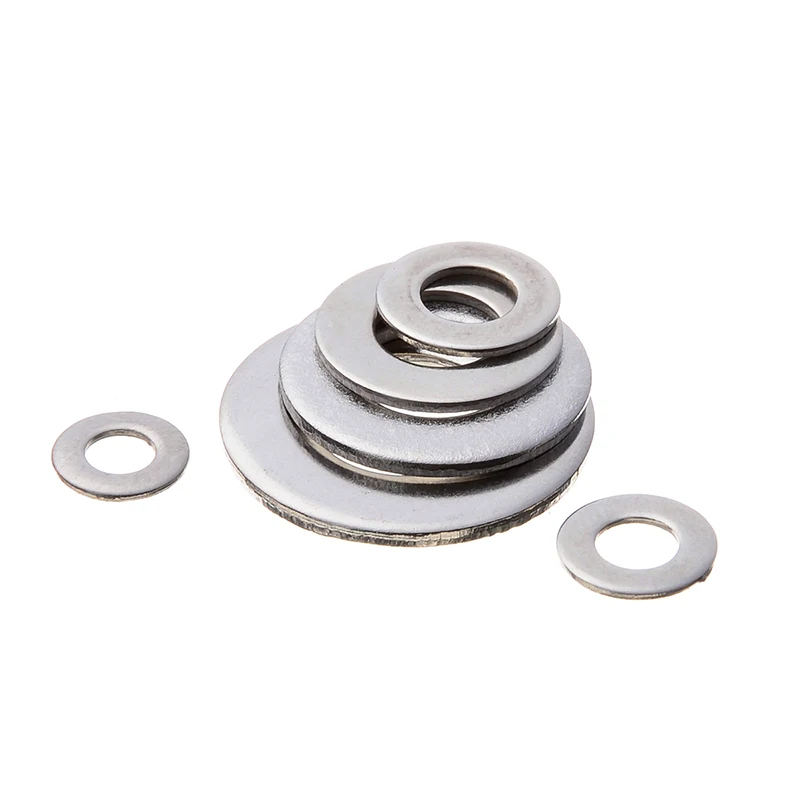 270PCS 304 Stainless Steel Durable Washers Metric Flat Gasket Kit M4-M12 For Machinery Car Solid Crush Seal Assortment Kit