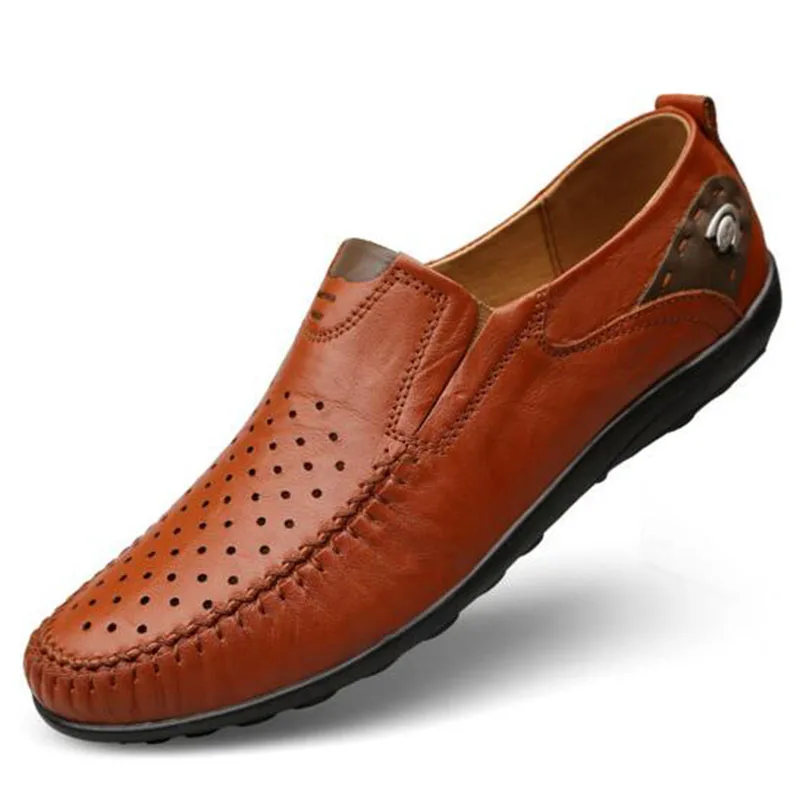 2018 Spring Summer Hot Sale Men Soft Buttom Genuine Leather Single