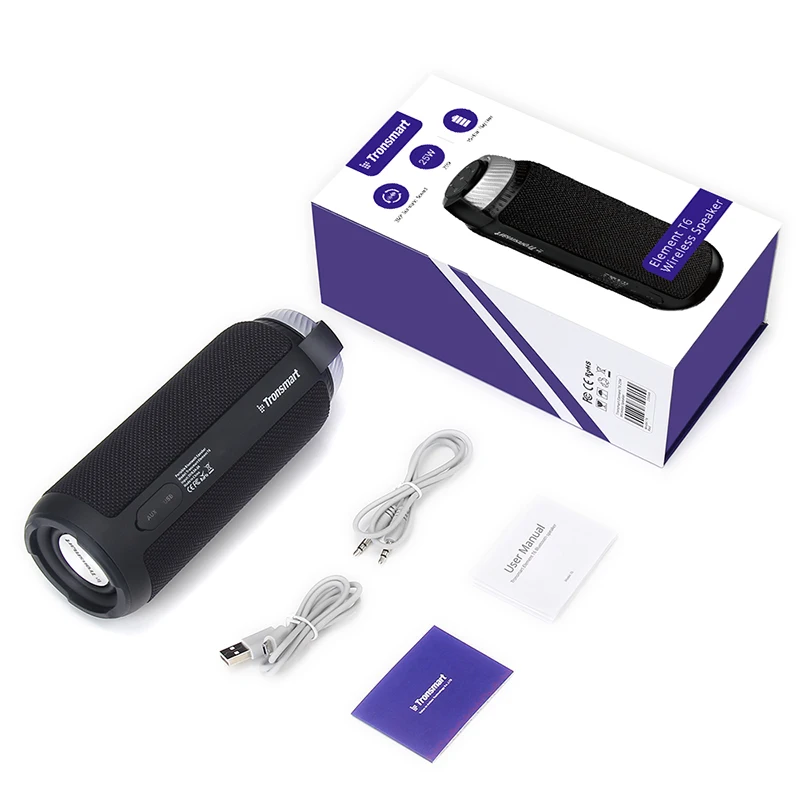Tronsmart Element T6 Bluetooth динамик портативный беспроводной с 360 градусов стереозвуком для