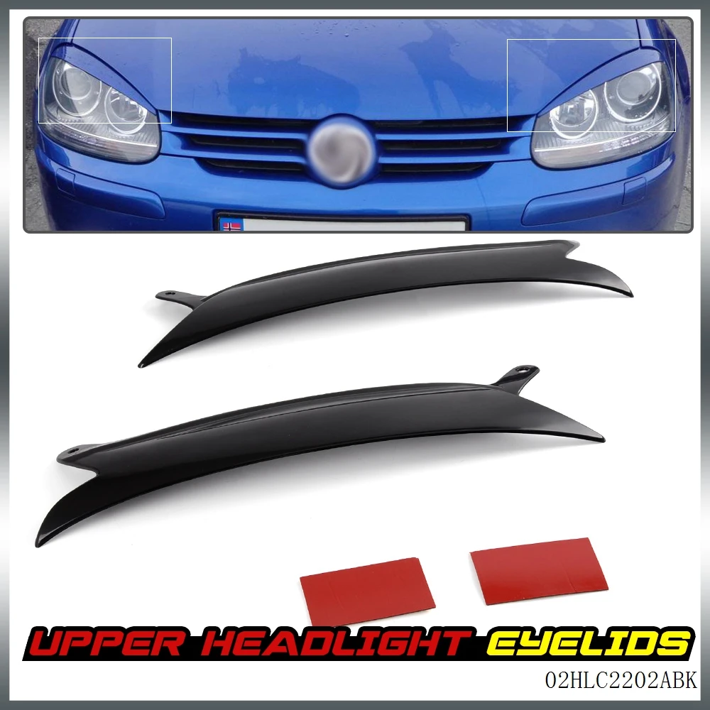 Free Shipping 2 pcs Headlight Eyelids For 2006 2009 VW Golf GTI Jetta