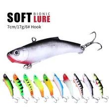 HENGJIA Winter Fishing Lure VIB Ice Fishing Lure Soft Lead Bait 7cm 17g Isca Artificial Bait Wobber Sinking Fishing Lure ice lure fishing spoon bait for winter fishing 8g 50mm isca artificial metal jig winter fishing tackles leurre peche 509