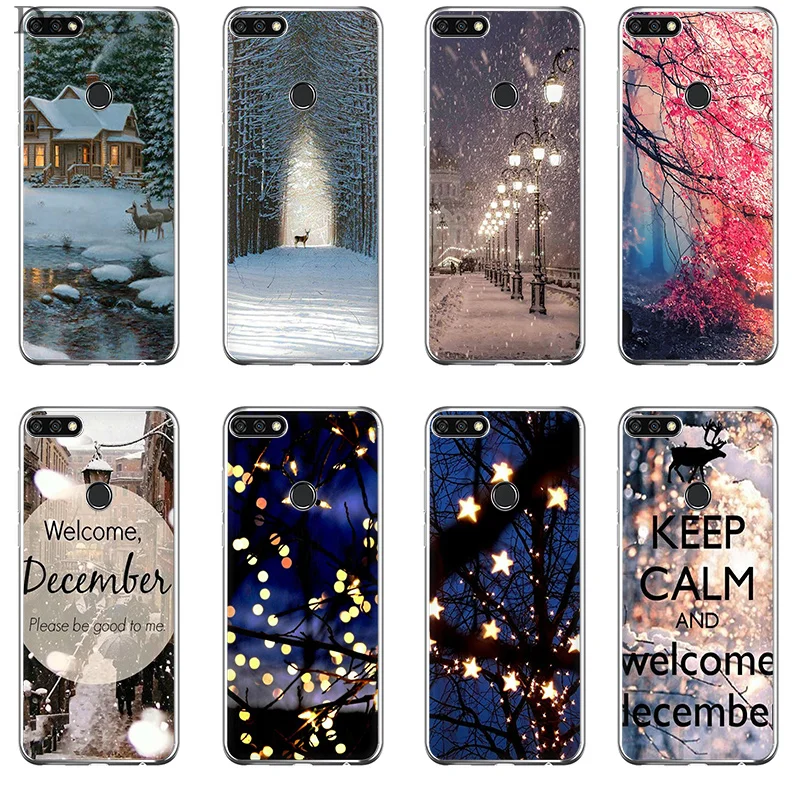

Phone Case Cover Landscape Winter Light Snow For Honor 6A 6C 7A Pro 7C 7X 8X 9 10 Lite Play