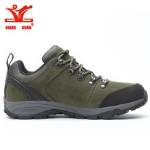 XIANGGUAN Hiking Boots Outdoor Cow Leather Sneakers male Genuine Leather Climbing Shoes Trekking Men Shoes ID 96567