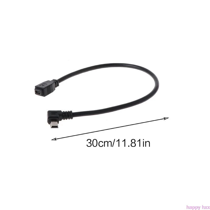Мини USB 4 контактный штекер гнездо 90 градусов Удлинительный кабель для MP3 GPS камеры