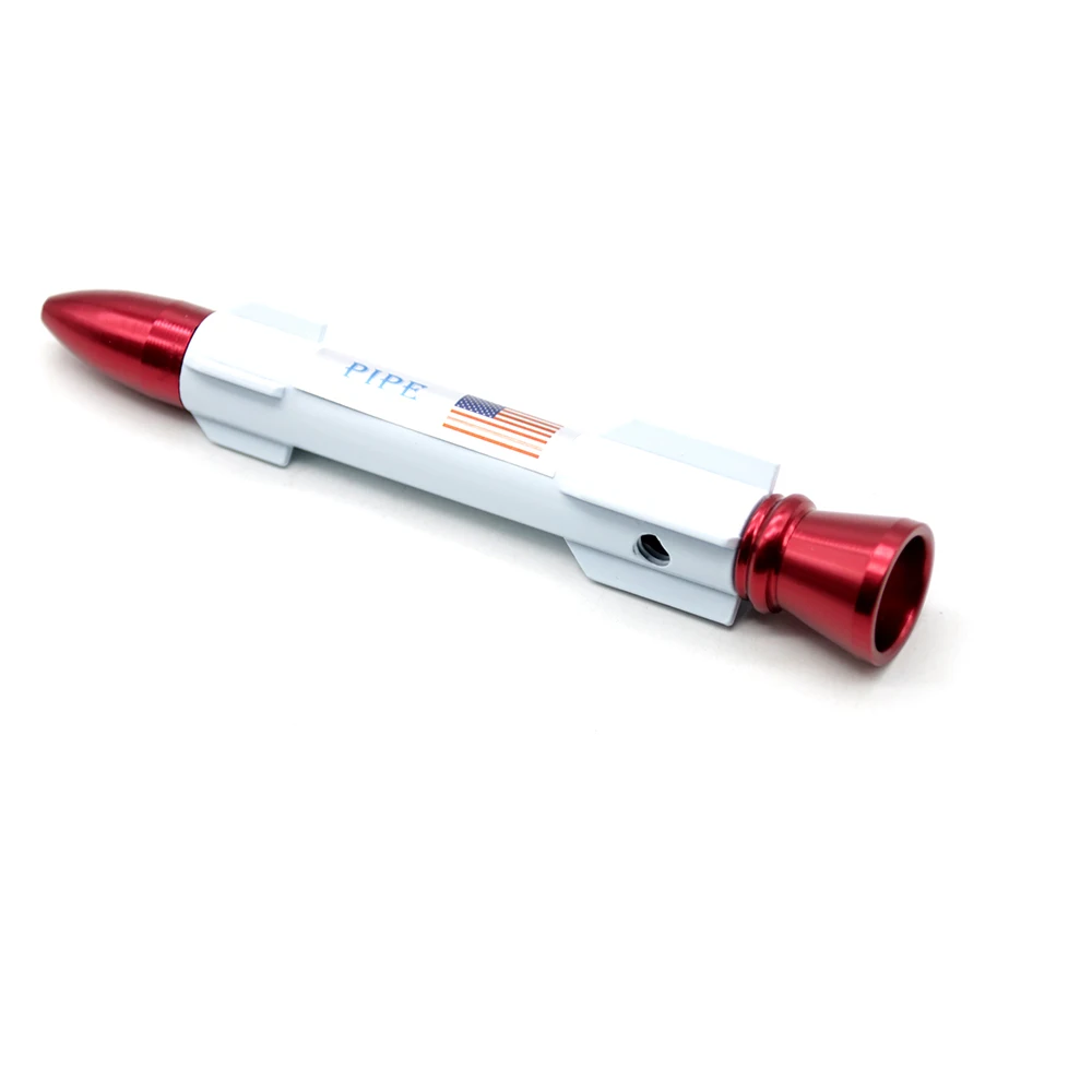 

1Pcs Big Missile Bullet Smoking Pipe Creative Cigarette Cigar Tube Metal Mouthpieces Tobacco Accessories Smoke Weed Pipes