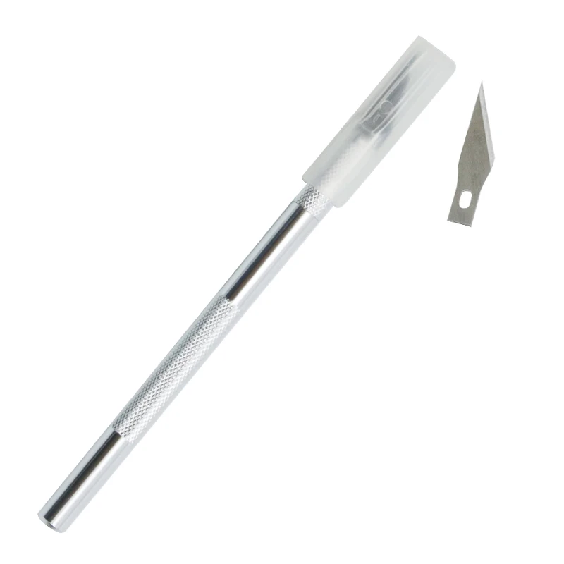 Мобильный телефон PCB DIY ремонт ручные инструменты резак гравировальные ремесленные ножи+ 5 шт. лезвия нескользящий металлический нож для скальпеля набор инструментов
