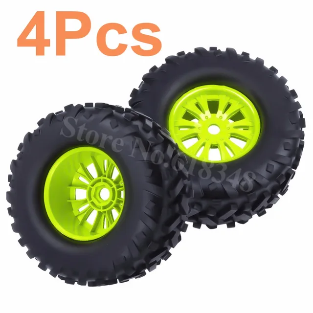 Best Price 4x RC 170x85mm 17mm Hex Tires Wheel Rims for 1/8 Off Road Monster Truck Bigfoot Tyre HPI TRAXXAS Himoto HSP Hobao Baja 5B