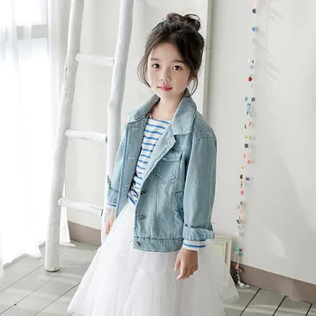 

Toddler Girl Denim Jacket Children Outerwear Tops Clothes New 2019 Autumn Jeans Long Sleeve Teenage Girls Casual Coats Clothing