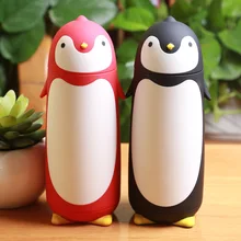 Doux cadeau tasse enfants personnalité en acier inoxydable thermos tasse tasse Pingouin voiture thermos bouteille bouteille en verre
