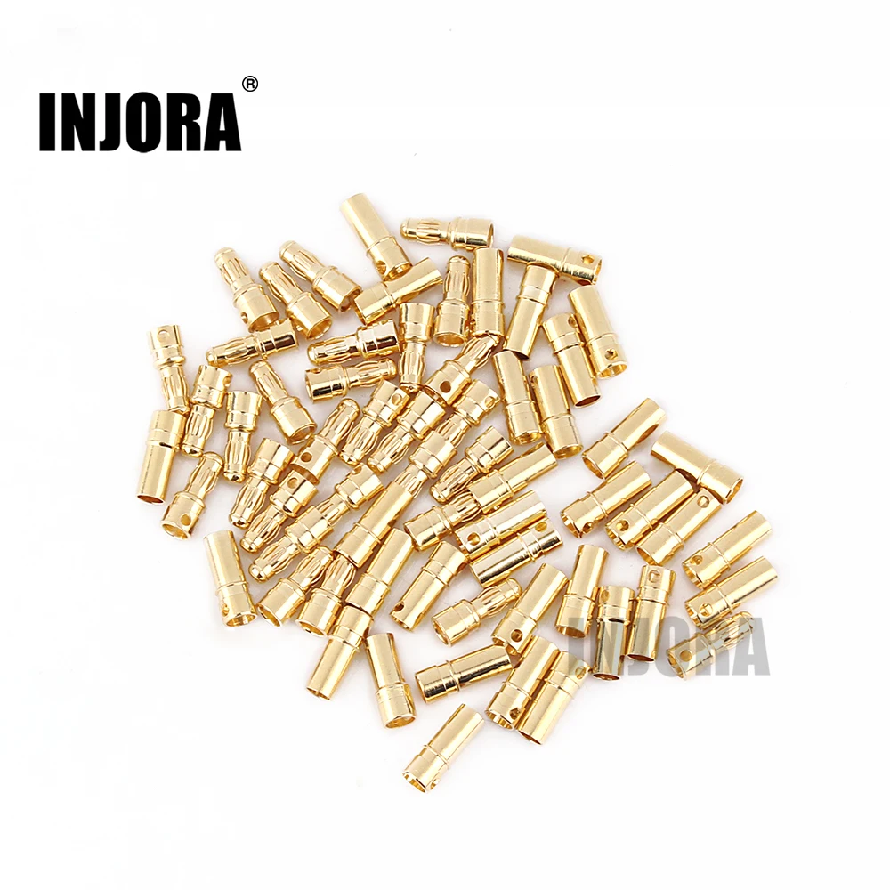 

INJORA 10Pairs 3.5mm Gold Plated Male Female Banana Connector Plug for RC Model Motor ESC Battery