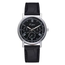 Новые модные черные кожаные аналоговые часы женские часы Классические мраморные кварцевые часы для женщин женские наручные часы унисекс