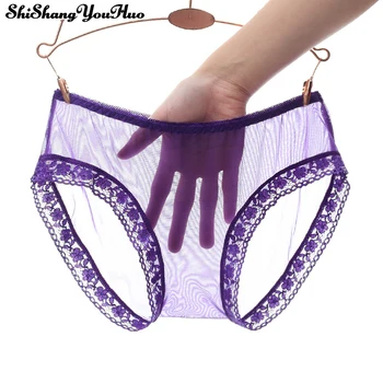 

Sexy Panties Women Underwear Super Transparent Seamless Thong G String Lace Lingerie Female Briefs M L XL 2pcs