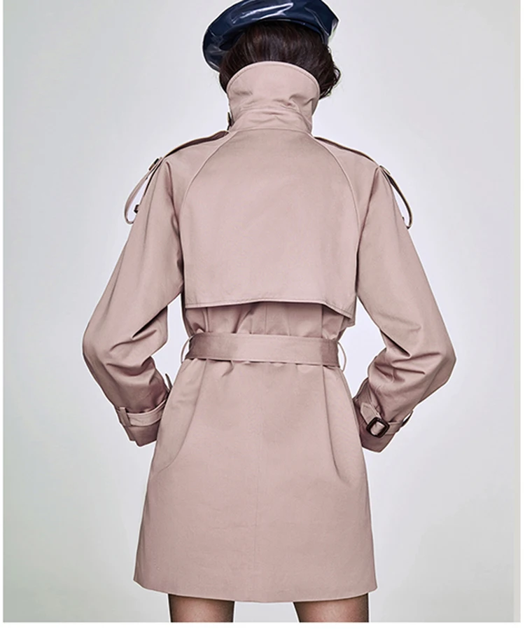 Пальто для женщин новые весенние модные двубортные длинные пальто женские элегантные ветровки уличная пальто LX2646