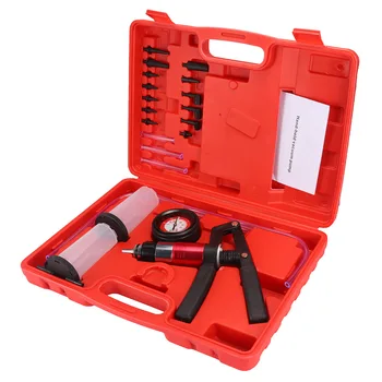 

2 In 1 Hand Held DIY Brake Fluid Pressure Pump Vacuum Pump Pressure Tester Tester Kit Hand Held Vacuum Pump Brake Bleeder Set