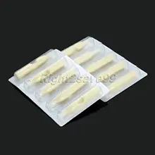 50 шт 3RT татуировки Советы одноразовая насадка наконечник татуировки Круглый 3 колпачки ручка Татуировка Поставки иглы белый пластик Одноразовые стерилизованные