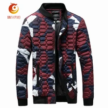 Mens Winter Parka Jackets Fashion Camouflage Style Slim Jacket Men High Quality Cotton Keep Warm Casual Men Jacket Size 4XL