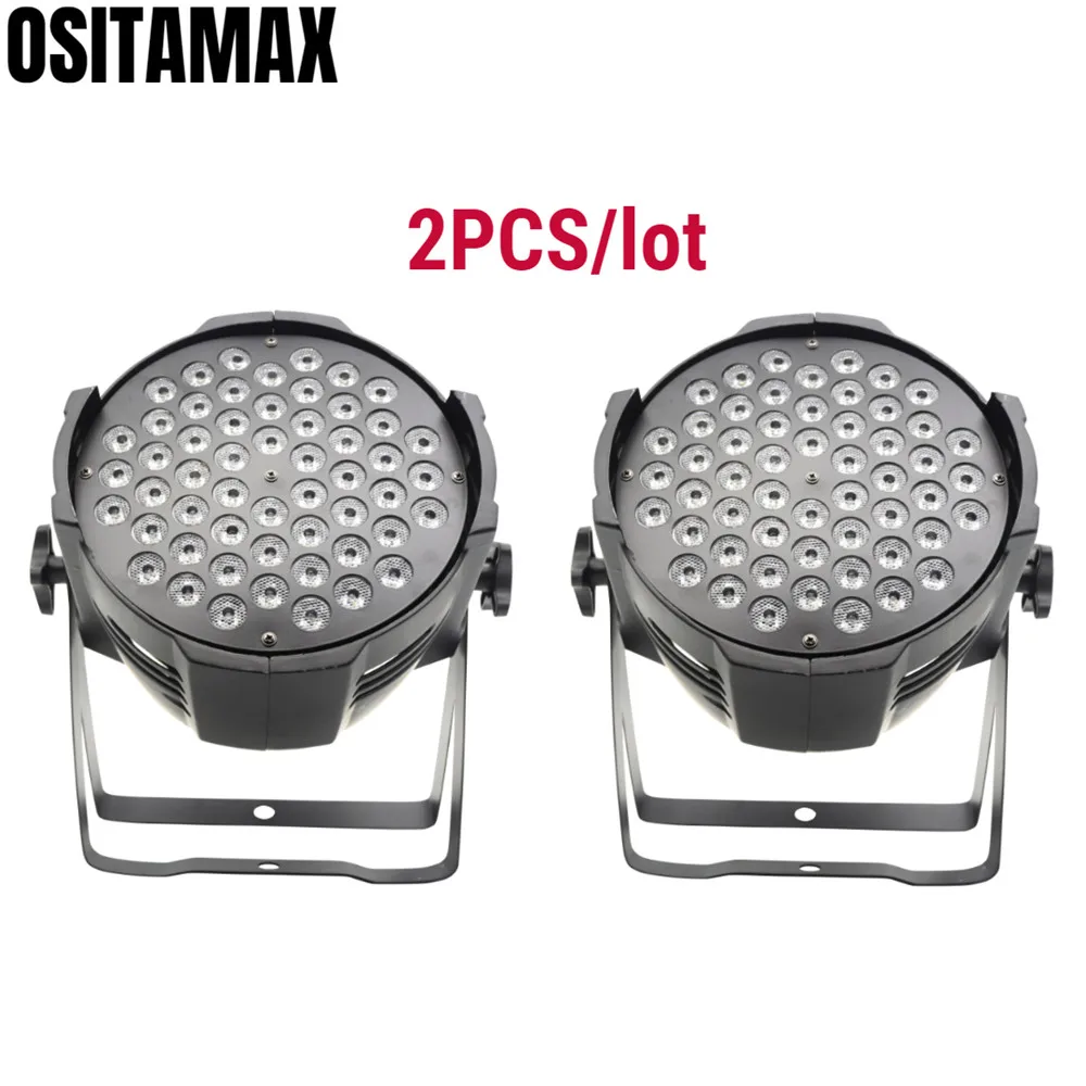 

2pcs/lot LED Par Can 54X3W RGB 3IN1 Tri Colors Stage Par Light Wedding Uplight for Disco Pub DJ Concert