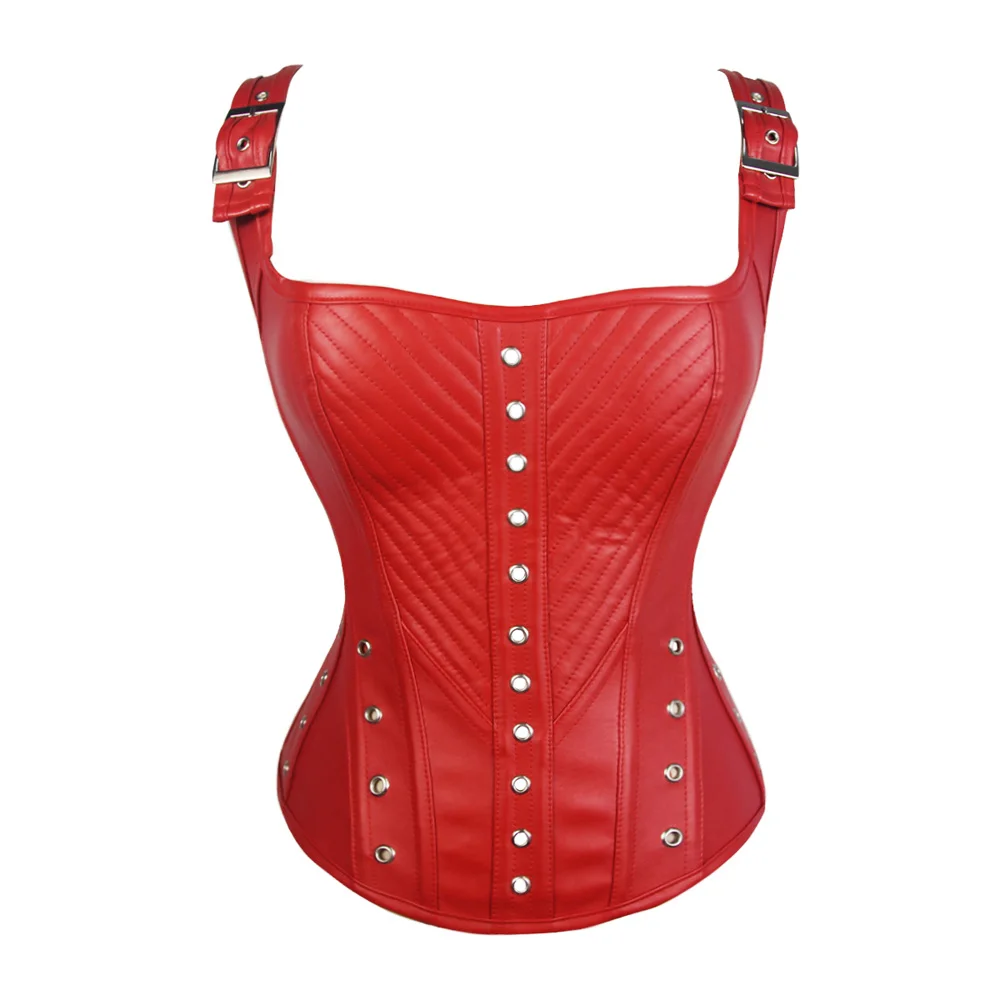 Hot Sexy Buckle Steampunk PU Goth Punk Chest Binder Waist Trainer ...