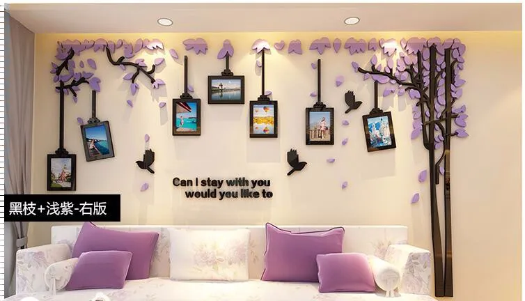 Креативные фото настенные 3D акриловые настенные наклейки для гостиной DIY Художественный Декор стены ТВ фон диван украшение стены