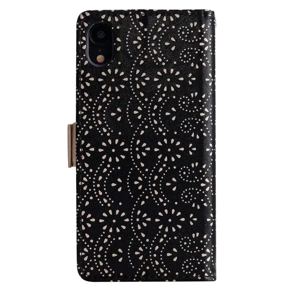 Кружевной кошелек на молнии, чехол для карт, чехол для samsung Galaxy S10 Note 10 a70 50 40 J4 J6 S8 S9, откидная Кожаная подставка с бантом, повязка на запястье