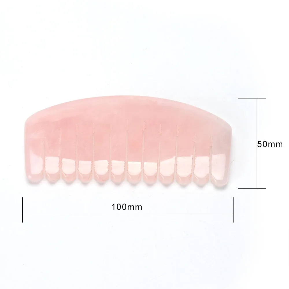 Натуральный нефрит Массажер для волос Расческа Розовый кварц GuaSha Инструмент камень спа скребок для иглоукалывания высвобождение головы давление здоровье