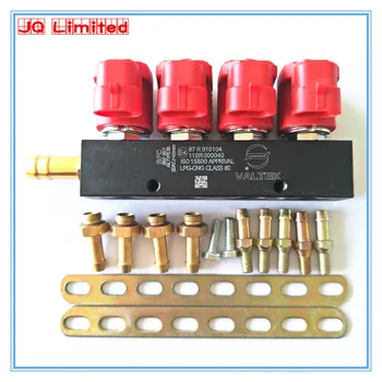 

CNG Silent high speed CNG LPG Injector Rail 3Ohms for 4cylinder Sequential injection System Common Injector Rail and accessories