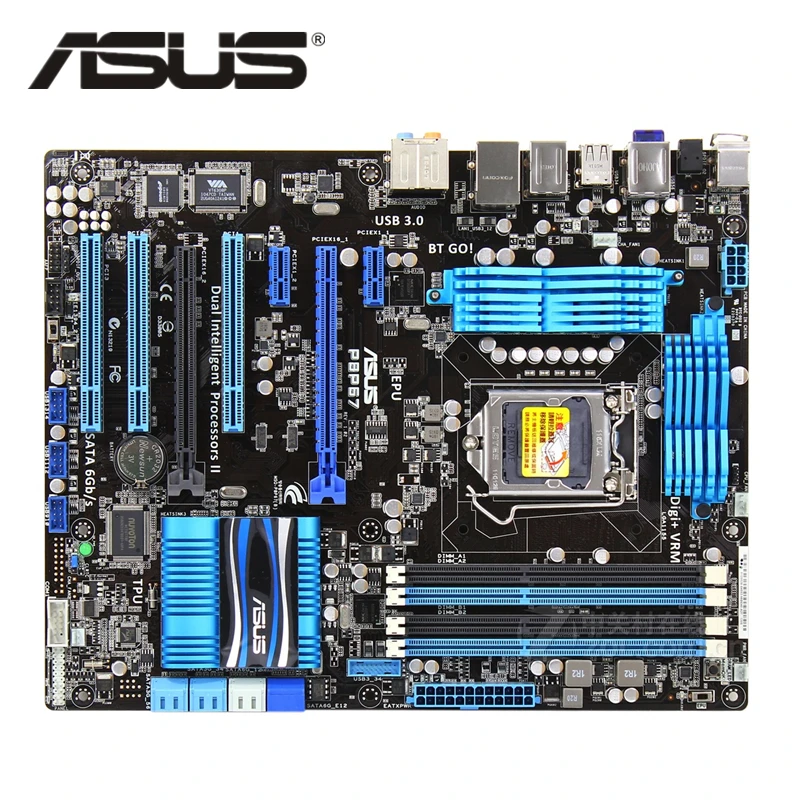 Online ASUS P8P67 1155 Original ASUS P8 P67 32nm Motherboard Sockel LGA 1155 ATX DDR3 USB3.0 32GB Desktop Computer PC mainboard