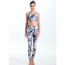 2017 New 3D Printed Smoggy Running Clothes Sports Bra Top And Long Tight Pants Workout Fitness Leggings Women Yoga Sets
