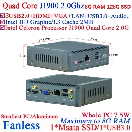 Mirco font b PC b font font b Mini b font Computer with Intel Celeron Quad