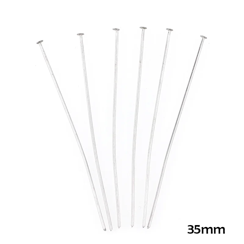 0.7x35mm 70pieces Шпильки из нержавеющей стали, яркие блестящие длинные Аксессуары для ювелирных изделий, аксессуары для поиска - Цвет: 0.7x35mm 70pieces