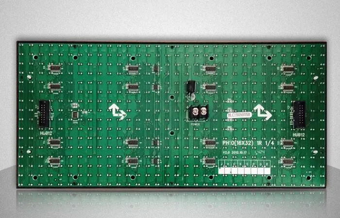 Полууличный вариант P10 PH10 табло с зеленым индикатором зарядная Модульная плата для знак для интерьера помещения 16*32 точечная матрица