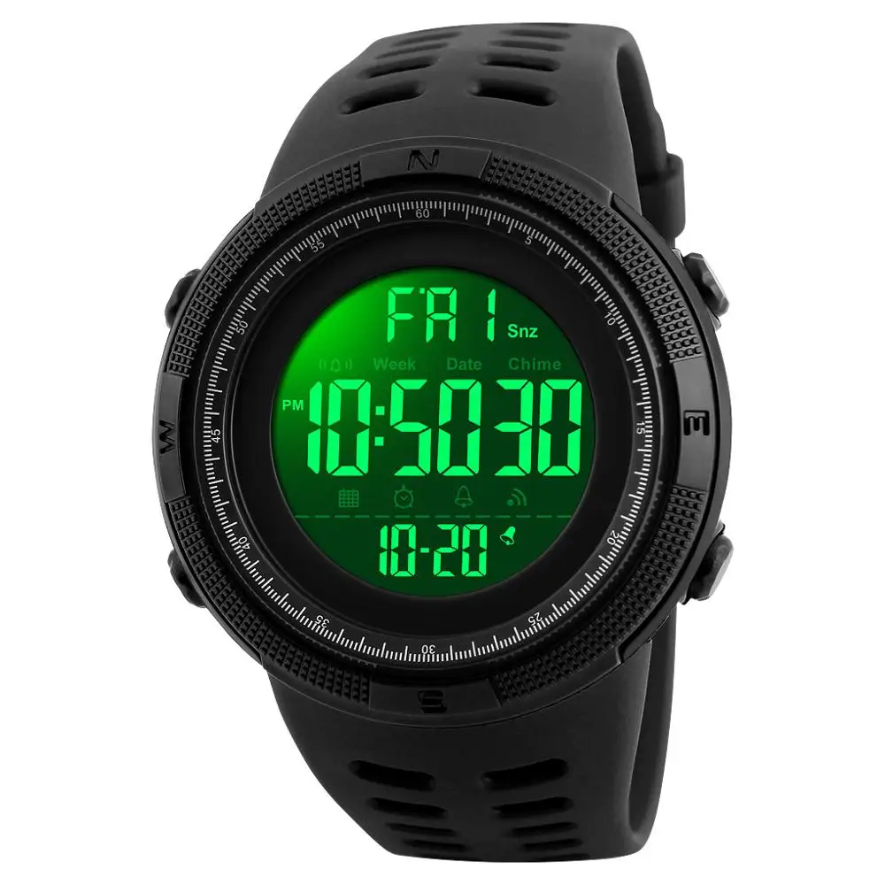 SKMEI 1251 Men's Sport Watches Dual Time Countdown Electronic Wristwatches Waterproof Digital Watch for Man military Clock 3