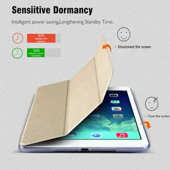

Flip Tablet Case For iPad 6 Air 2 Silk Grain Protective Cover For iPad Mini 2 4 5 Foldable Slim Tablet Stand Case For iPad Pro 9