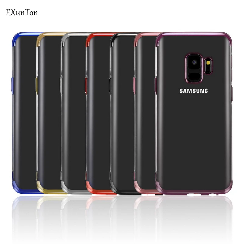 

EXUNTON Luxury Case for Smasung Galaxy A7 A8 A9 2018 Plating TPU Soft Case for Galaxy A7 A8 A9 2018 Phone Back Cover Case