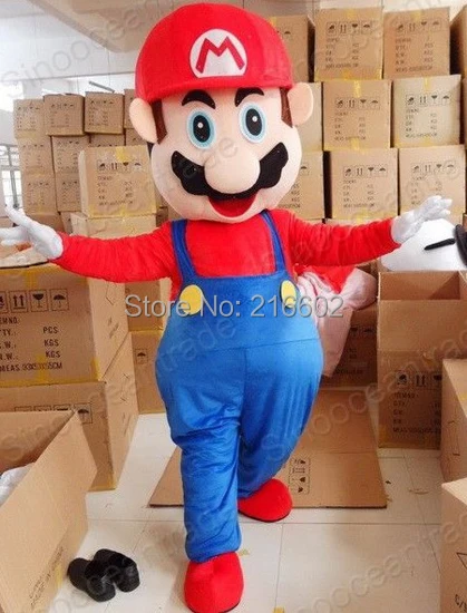 

cosplay costume Adult Super Mario Mascot Cartoon Mascot Costume Fancy Dress Free Shipping