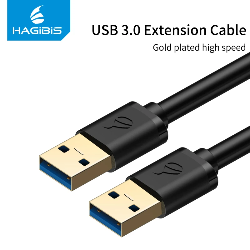

Hagibis USB 3.0 to USB 3.0 Cable Type A Male to Male USB 3.0 Extension Cable for Radiator Hard Disk Camera USB3.0 Cable Extender