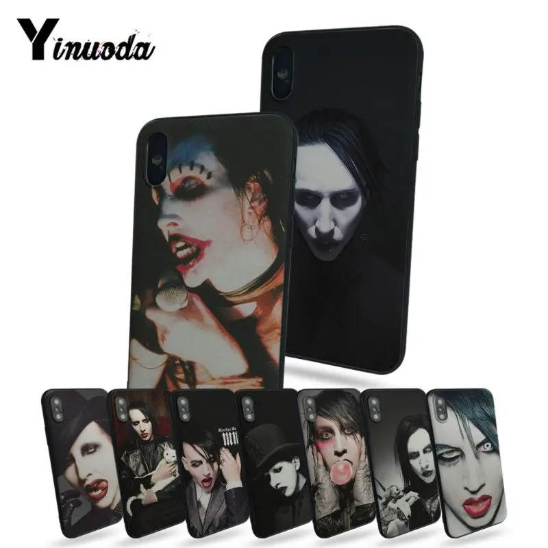 

Yinuoda Marilyn Manson case fashion For iphone 7 7plus X 8 8plus And 5 5s 6s 6s Plus Mobile phone cover