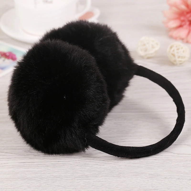 1 Pair New Arrival 2017 UnisexFashion Faux Fur Fluffy Winter Soft Ear Cache Warmers Comfortable Solid Earmuffs Christmas Gift