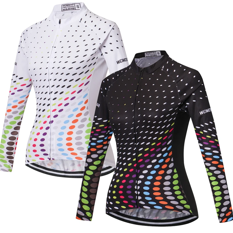 Cycling Jersey Women Bike Jersey Long Sleeve Female MTB Top Pro Team