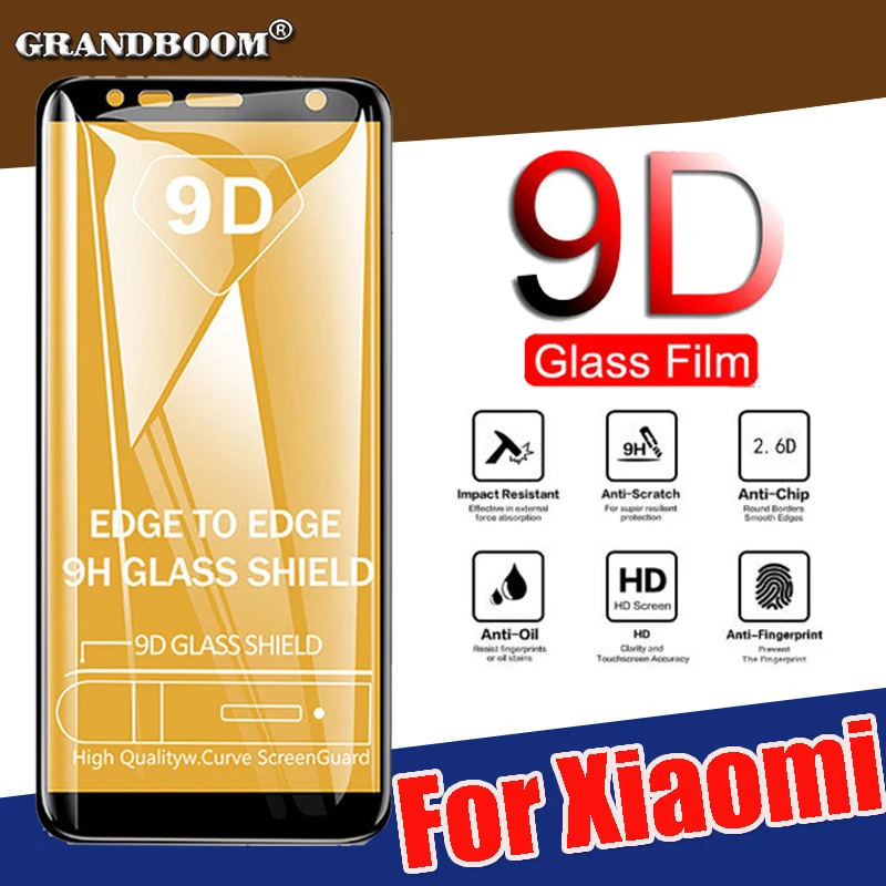 10 шт 9D полное покрытие изогнутое Закаленное стекло протектор экрана для Xiaomi Redmi Note 8 8A 7 Pro 7S 6 6A GO Защита от царапин