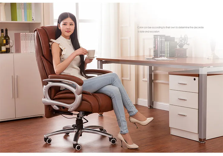 Офисное кресло многофункциональное офисное компьютерное кресло из воловьей кожи вращающееся кресло для босса бытовой игровой шезлонг Silla