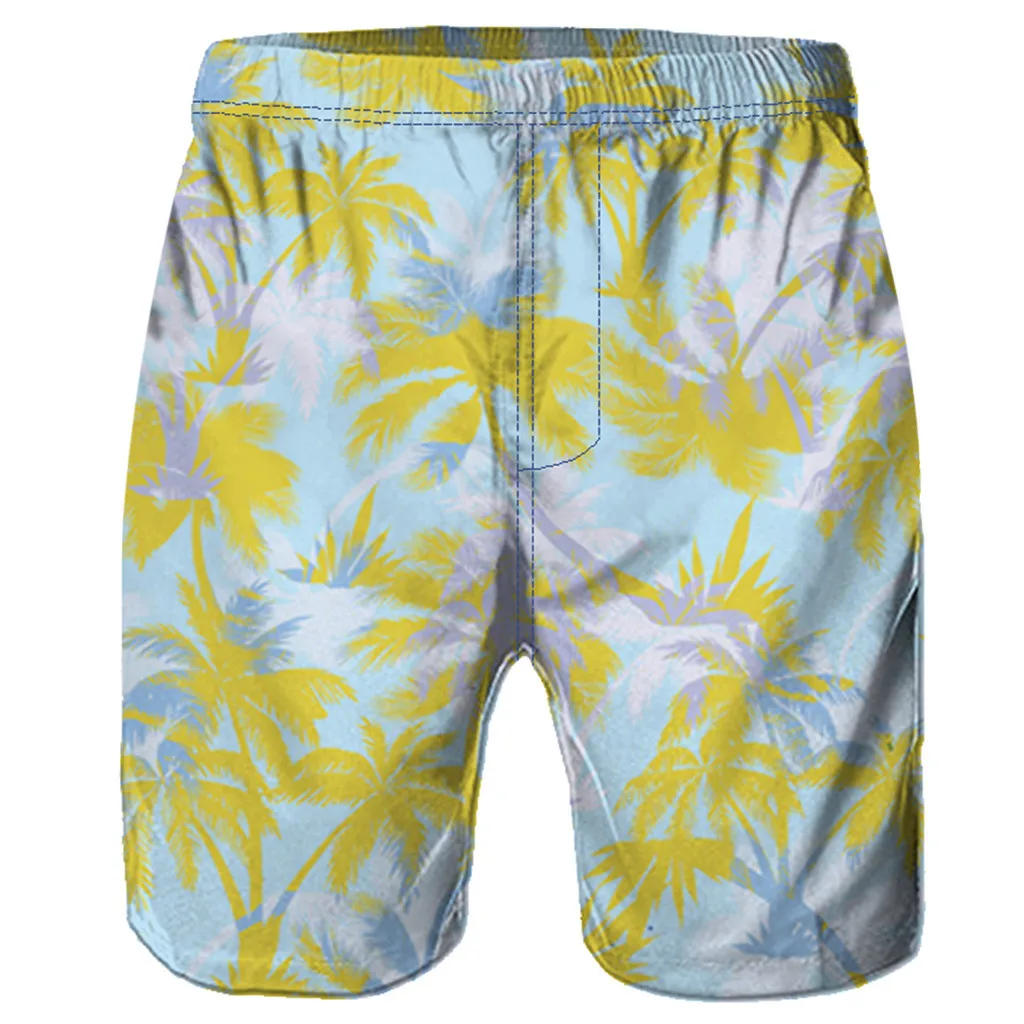 JAYCOSIN, новинка, мужские Гавайские шорты, стрейчевые, быстросохнущие, пляжные, для серфинга, бега, 3D принт, удобные, модные