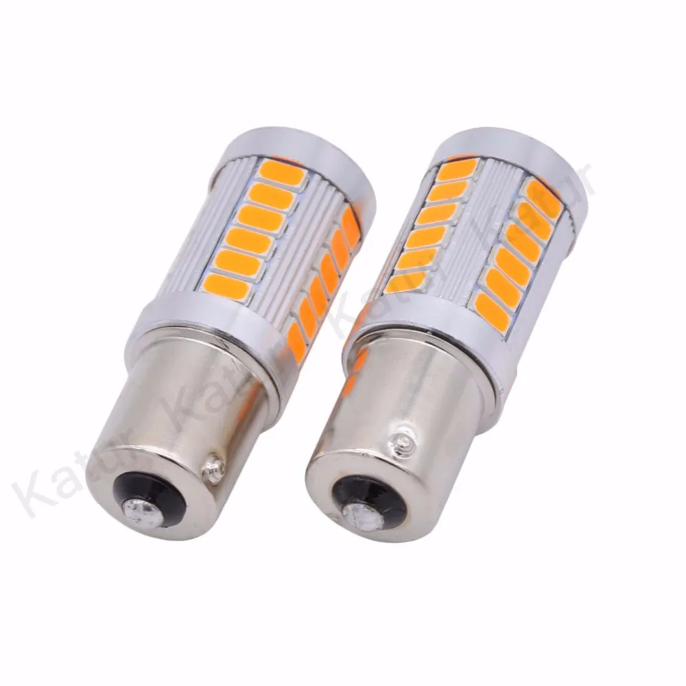 2 шт. 1156 BA15S P21W 33SMD светодиодный Автомобильные фары 1157/BAY15D P21/5 Вт T20 7443 7440 T25 3157 3156 P27 светодиодный лампы противотуманных фар